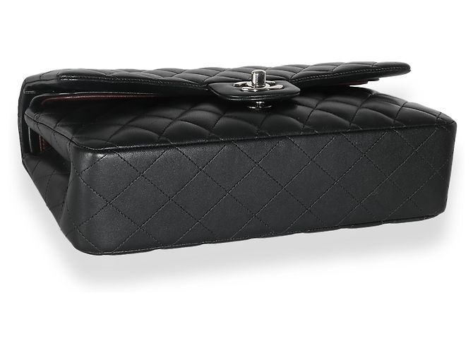 Timeless Borsa Chanel Black Quilted Lambskin Medium Classic Double Flap Nero - vista 7