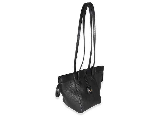 Borsa Tote Mini Origami in vitello nero Fendi Marrone - vista 2