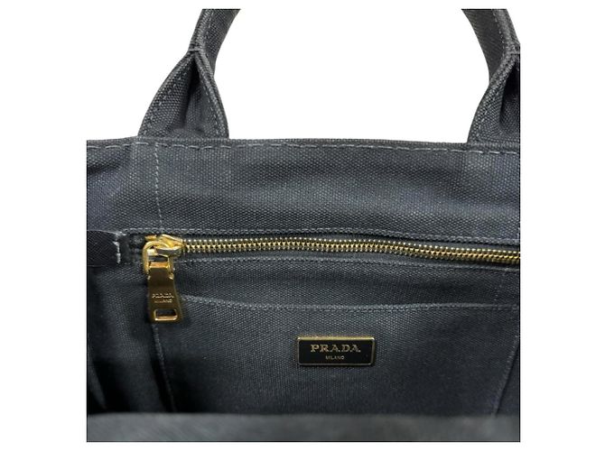Borsa a Spalla Prada Canapa - Tela Nera Nero - vista 11