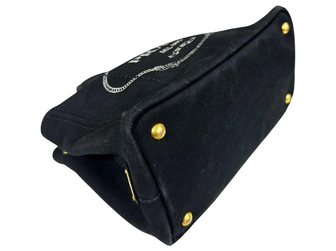 Borsa a Spalla Prada Canapa - Tela Nera Nero - vista 6