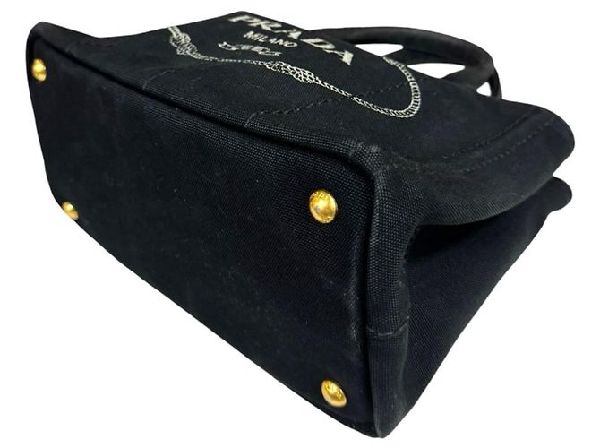 Borsa a Spalla Prada Canapa - Tela Nera Nero - vista 7
