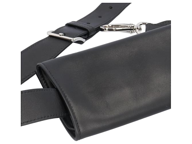 Borsa a tracolla doppia Triangle Prada Nero Bianco - vista 14