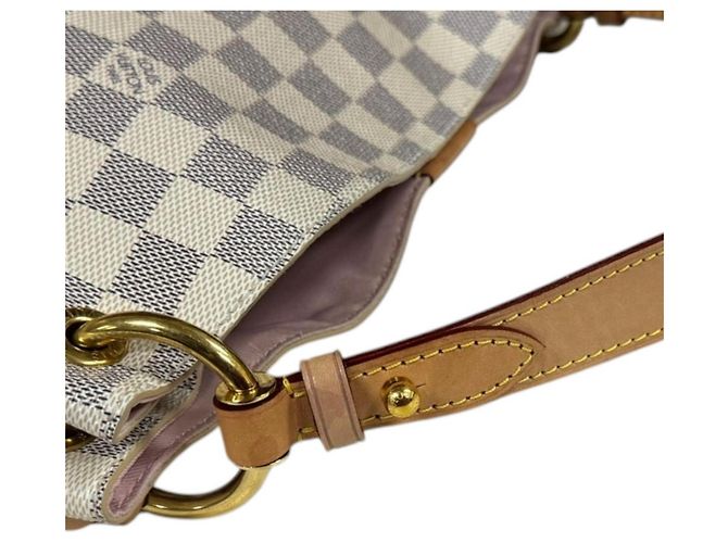 Borsa a Spalla Louis Vuitton Graceful PM Damier Azur Bianco - vista 13