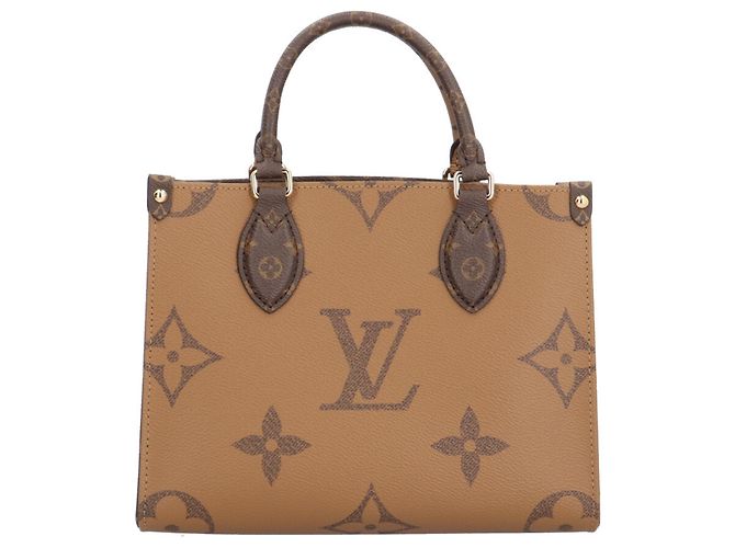 Borsa a Spalla Louis Vuitton OnTheGo PM Monogram Giant Marrone - vista 3