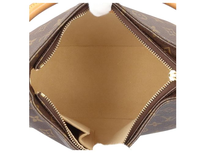 Borsa a tracolla Louis Vuitton Looping MM Monogram Marrone - vista 7