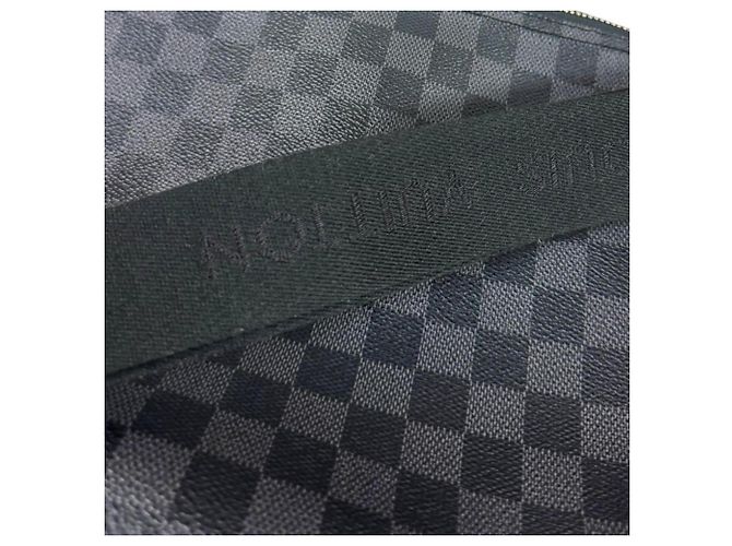 Borsa a tracolla Louis Vuitton Mick PM Damier Graphite Marrone Nero - vista 14