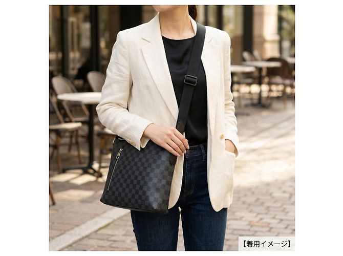 Borsa a tracolla Louis Vuitton Mick PM Damier Graphite Marrone Nero - vista 15