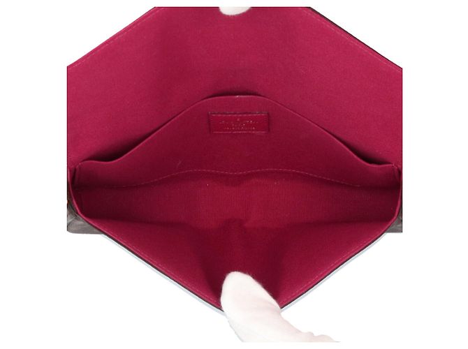 Pochette Félicie Pochette Felicie Monogram Louis Vuitton Borsa a Spalla Marrone Fuschia - vista 6