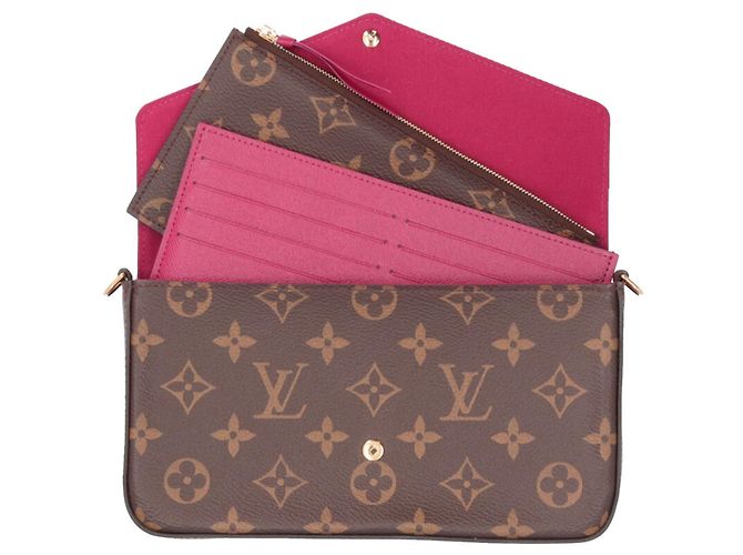 Pochette Félicie Pochette Felicie Monogram Louis Vuitton Borsa a Spalla Marrone Fuschia - vista 7