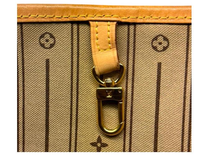 Borsa Tote Louis Vuitton Neverfull MM Monogram Marrone - vista 13