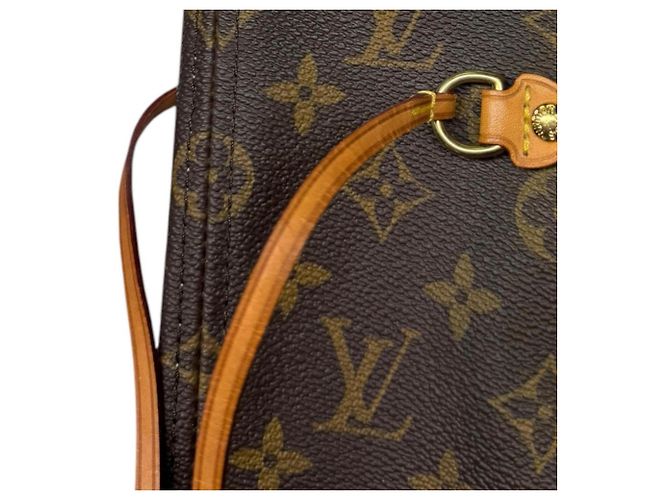 Borsa Tote Louis Vuitton Neverfull MM Monogram Marrone - vista 14