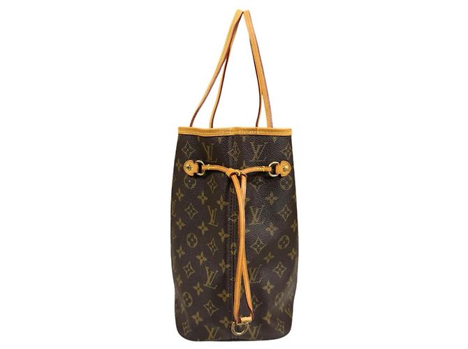 Borsa Tote Louis Vuitton Neverfull MM Monogram Marrone - vista 5