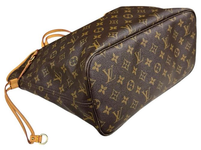 Borsa Tote Louis Vuitton Neverfull MM Monogram Marrone - vista 6