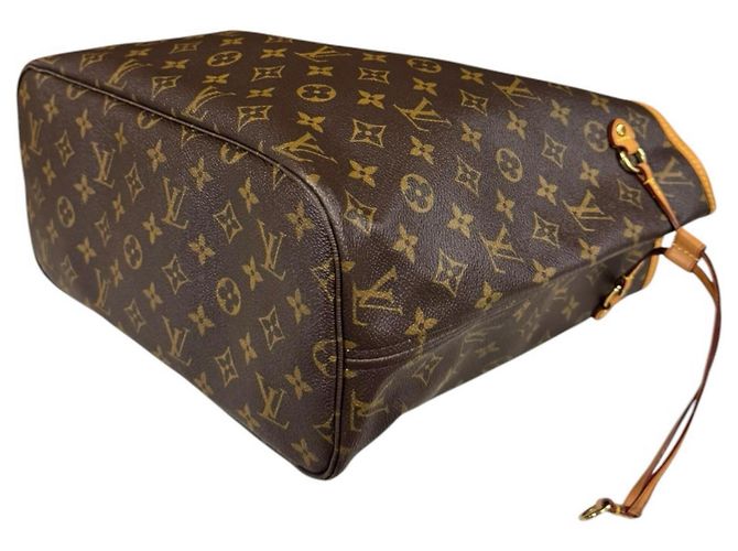 Borsa Tote Louis Vuitton Neverfull MM Monogram Marrone - vista 7