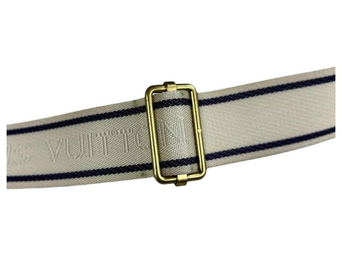 Borsa a tracolla Louis Vuitton Naviglio Damier Azur Bianco - vista 11