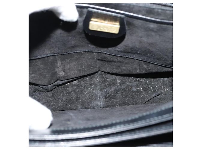 Gucci Vintage Flat Messenger in Nylon e Pelle Nero - vista 5