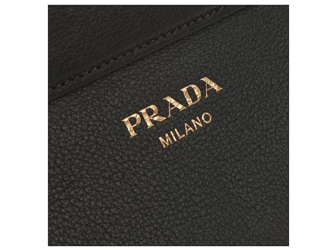 Borsa Prada in pelle granulata nera Nero - vista 7