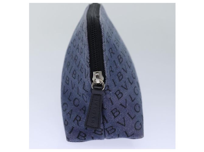 Bulgari Pouch Bvlgari Canvas Blu - vista 3