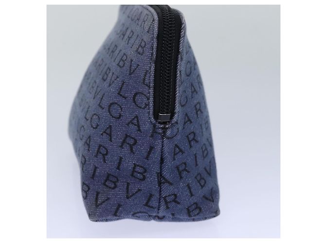 Bulgari Pouch Bvlgari Canvas Blu - vista 4