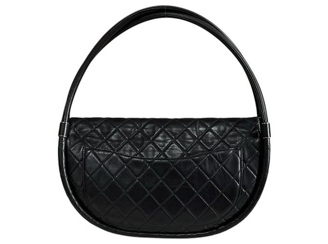 Borsa Chanel Hula Hoop Medium Matelassé Nero - vista 3