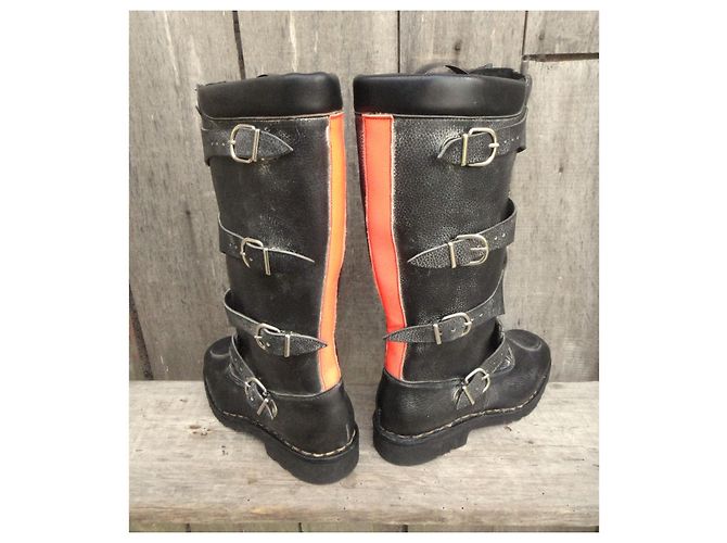 Botas de moto Paraboot Parasouple en cuero negro - vista 4