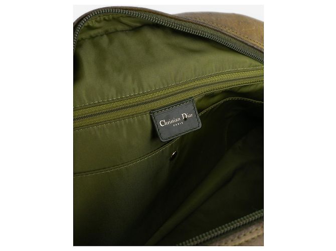 Saddle Dior da Galliano AW00 Edizione Limitata Borsa a tracolla bowling in struzzo Giallo - vista 9