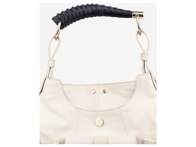 Saint Laurent Borsa a tracolla hobo YSL Rive Gauche by Tom Ford 2000s 'Mala Mala Mombasa' con tasca cargo Bianco - vista 4