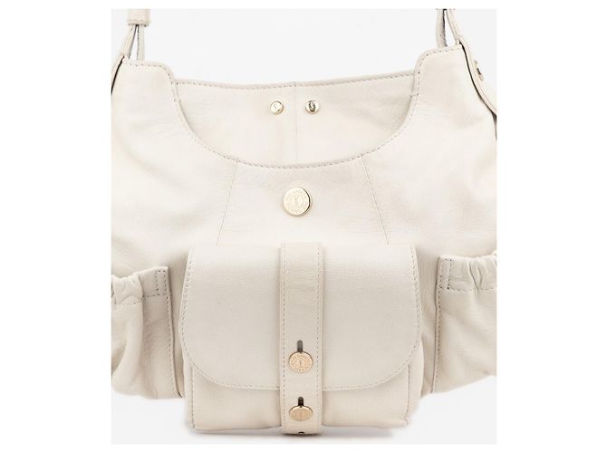 Saint Laurent Borsa a tracolla hobo YSL Rive Gauche by Tom Ford 2000s 'Mala Mala Mombasa' con tasca cargo Bianco - vista 5