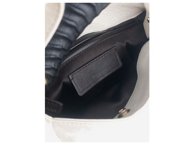 Saint Laurent Borsa a tracolla hobo YSL Rive Gauche by Tom Ford 2000s 'Mala Mala Mombasa' con tasca cargo Bianco - vista 8