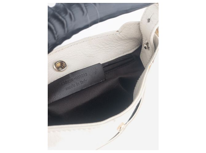 Saint Laurent Borsa a tracolla hobo YSL Rive Gauche by Tom Ford 2000s 'Mala Mala Mombasa' con tasca cargo Bianco - vista 9