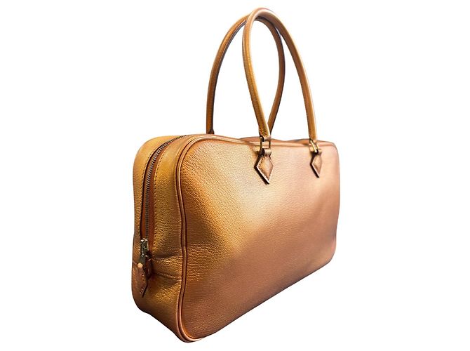 Borsa Hermès Metallic Gold Plume Elan 28 - vista 3