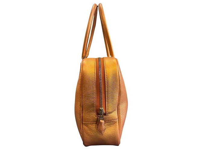 Borsa Hermès Metallic Gold Plume Elan 28 - vista 4