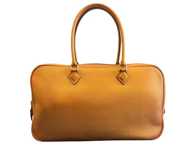 Borsa Hermès Metallic Gold Plume Elan 28 - vista 5
