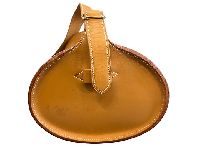 Borsa Hermès Doremi 33 in denim e pelle di vitello - vista 3