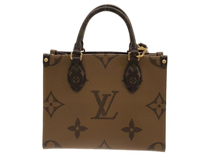 Borsa Louis Vuitton Monogram Giant OnTheGo PM Marrone - vista 2