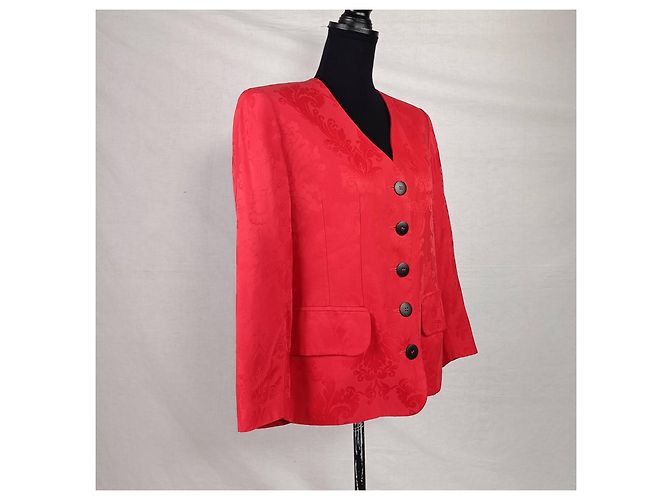 Christian Dior Rote Coordonnés Jacke - Ansicht 2