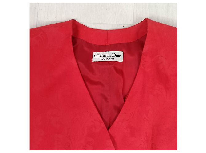 Christian Dior Rote Coordonnés Jacke - Ansicht 3