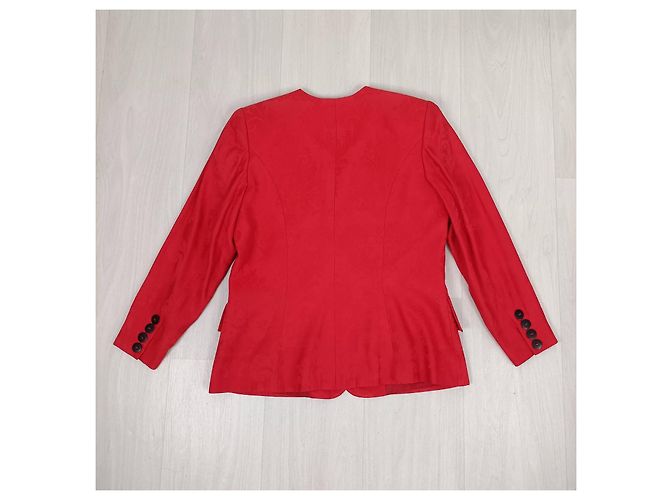 Christian Dior Rote Coordonnés Jacke - Ansicht 6