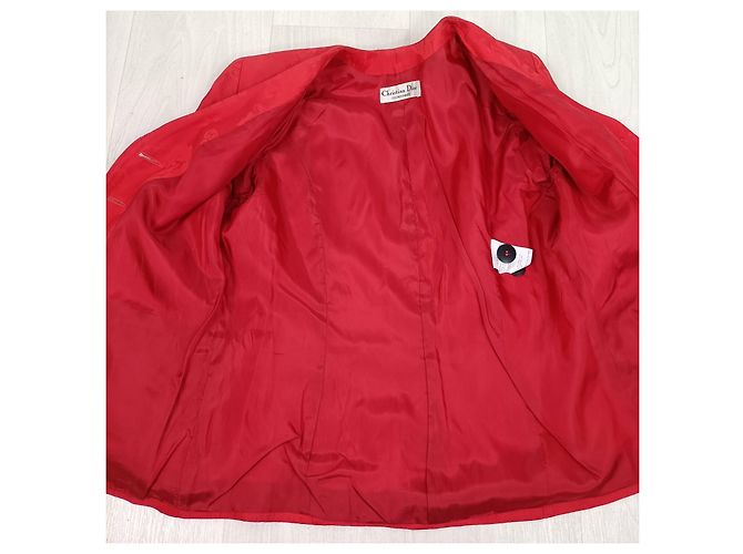 Christian Dior Rote Coordonnés Jacke - Ansicht 7