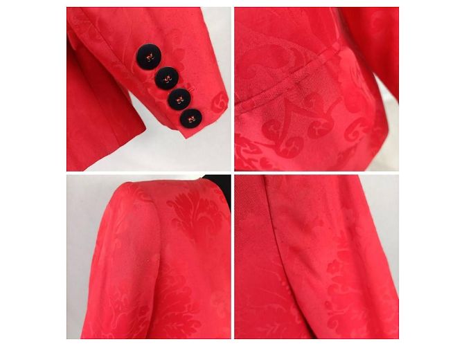 Christian Dior Rote Coordonnés Jacke - Ansicht 9