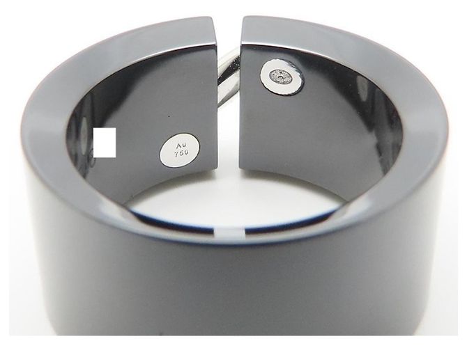 Anello Chaumet Liens in Oro Bianco e Ceramica Nera - vista 8