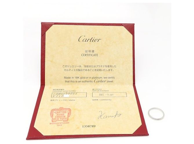 Cartier 1895 Ehering aus Platin - Ansicht 5