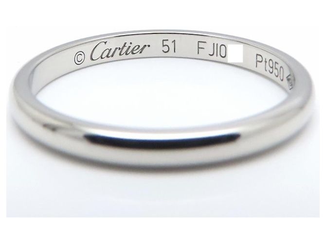Cartier 1895 Ehering aus Platin - Ansicht 7