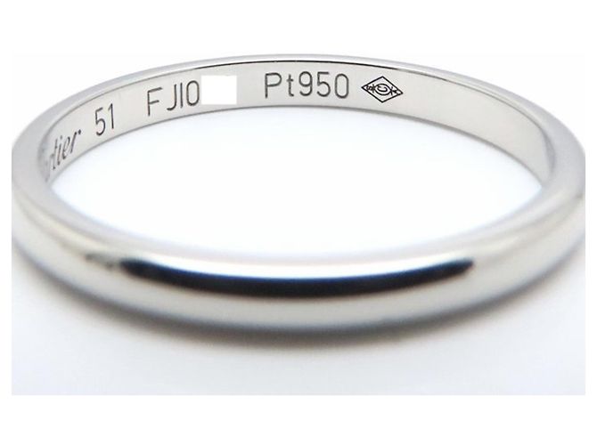 Cartier 1895 Ehering aus Platin - Ansicht 8