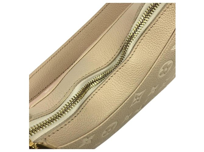 Borsa a Spalla Louis Vuitton Monogram Empreinte Bagatelle Beige - vista 5