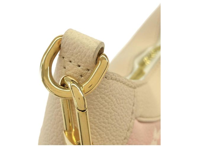 Borsa a Spalla Louis Vuitton Monogram Empreinte Bagatelle Beige - vista 6