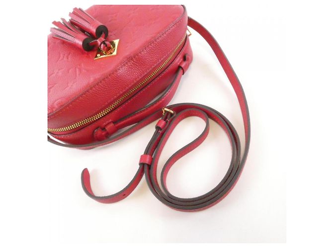 Borsa a tracolla Louis Vuitton Monogram Empreinte Saint-Onge Rosso - vista 6