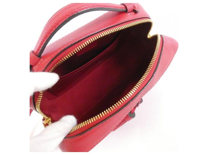 Borsa a tracolla Louis Vuitton Monogram Empreinte Saint-Onge Rosso - vista 8