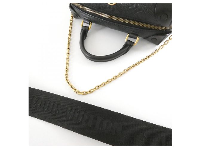 Borsa Louis Vuitton Monogram Empreinte Petite Malle Souple Nero - vista 7