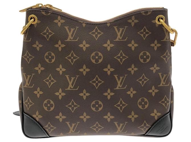 Borsa a Spalla Louis Vuitton Monogram Odeon PM Marrone Nero - vista 2